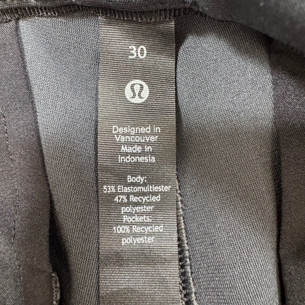NWOT Lululemon ABC Slim Fit Trouser Pant Warpstreme Mens 30 Obsidian Performance